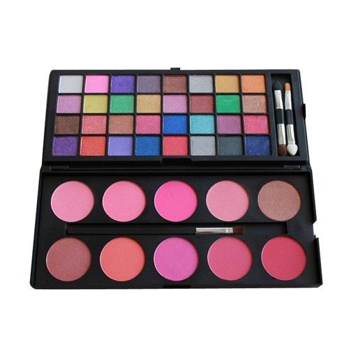 Paleta 42 cores de sombras e blush